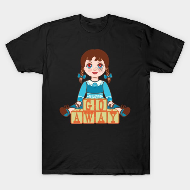 Spooky Haunted Doll Graphic T-Shirt by AngelFlame